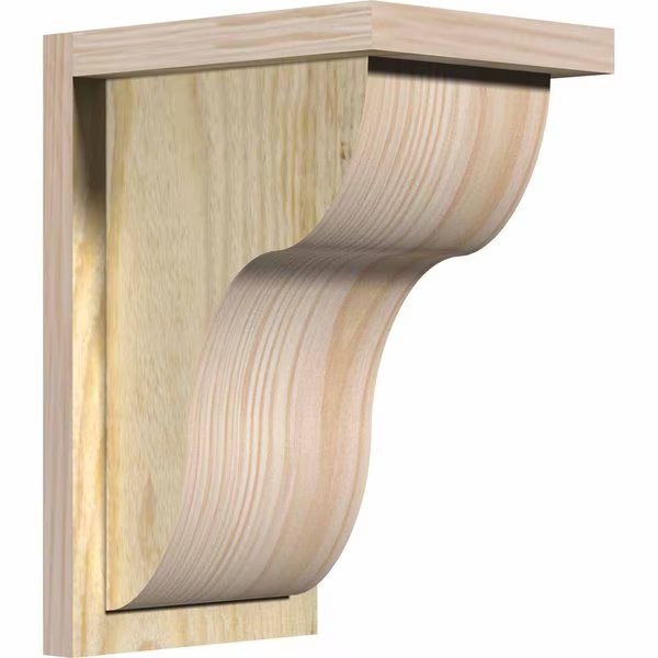 Carmel Rough Sawn Corbel w/Backplate, Douglas Fir, 8
